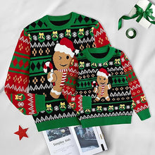 Load image into Gallery viewer, Christmas Gingerbread Fair Isle Colorblock Sweater | NCS