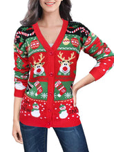 Load image into Gallery viewer, Christmas Long Sleeve Casual Cardigan Sweater | NCS