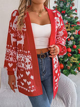 Load image into Gallery viewer, Christmas Reindeer Long Sleeve Cardigan Sweater | NCS