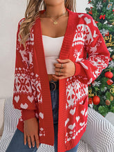 Load image into Gallery viewer, Christmas Reindeer Long Sleeve Cardigan Sweater | NCS