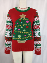 Load image into Gallery viewer, Christmas Tree Embroidered Knit Ugly Christmas Sweater | NCS