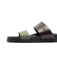 Load image into Gallery viewer, Men's Brown & Green Cinturini Sandal