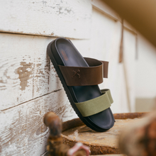 Load image into Gallery viewer, Men's Brown & Green Cinturini Sandal