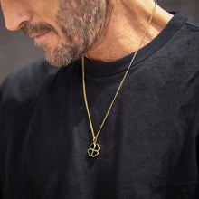 Load image into Gallery viewer, Clover Pendant - 14K Gold Onyx