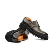 Load image into Gallery viewer, Coffee Double - Monk Chunky Loafers