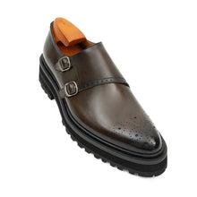 Load image into Gallery viewer, Coffee Double - Monk Chunky Loafers