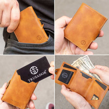 Load image into Gallery viewer, Verona Front Pocket Trifold Leather Wallet