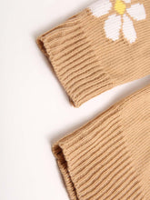 Load image into Gallery viewer, Collegiate Style Floral Pattern Knit Cardigan Loose-Fit Sweater | NCS