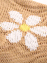 Load image into Gallery viewer, Collegiate Style Floral Pattern Knit Cardigan Loose-Fit Sweater | NCS