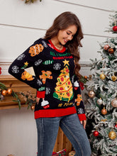 Load image into Gallery viewer, Colorblock Christmas Tree Pattern Oversized Sweater | NCS