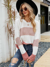 Load image into Gallery viewer, Colorblock Rib-knit Drop Shoulder Sweater | NCS