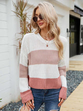 Load image into Gallery viewer, Colorblock Rib-knit Drop Shoulder Sweater | NCS