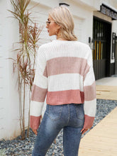 Load image into Gallery viewer, Colorblock Rib-knit Drop Shoulder Sweater | NCS