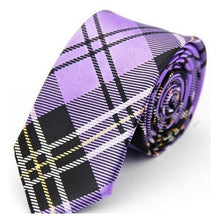 Load image into Gallery viewer, Colorful Plaids & Stripes Collection Skinny Ties - 20 Colors & Styles