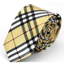 Load image into Gallery viewer, Colorful Plaids & Stripes Collection Skinny Ties - 20 Colors & Styles