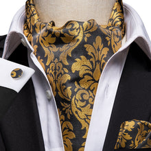 Load image into Gallery viewer, Colorful Silk Ascot/Cravat Tie, Handkerchief & Cufflinks Set
