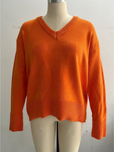 Load image into Gallery viewer, Colorful Loose Fit V-Neck Long Sleeve Sweater | NCS