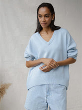 Load image into Gallery viewer, Colorful Loose Fit V-Neck Long Sleeve Sweater | NCS