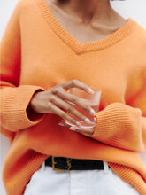 Load image into Gallery viewer, Colorful Loose Fit V-Neck Long Sleeve Sweater | NCS