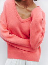 Load image into Gallery viewer, Colorful Loose Fit V-Neck Long Sleeve Sweater | NCS