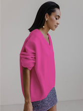 Load image into Gallery viewer, Colorful Loose Fit V-Neck Long Sleeve Sweater | NCS