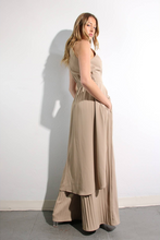 Load image into Gallery viewer, Escape to Milan Taupe Pleated Pants Set