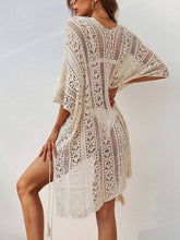 Load image into Gallery viewer, Crochet Tassel Hollow Tie Shawl Cover-up | NCS