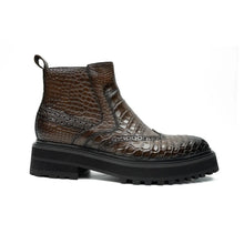 Load image into Gallery viewer, Crocodile - Skin Chelsea Boots with Chunky Sole