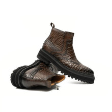 Load image into Gallery viewer, Crocodile - Skin Chelsea Boots with Chunky Sole