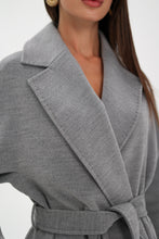 Load image into Gallery viewer, Cambridge Comfort Wraparound Wool Cashmere Coat in Dove