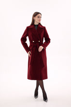 Load image into Gallery viewer, Denise Cashmere Blend Overcoat in Bordeaux