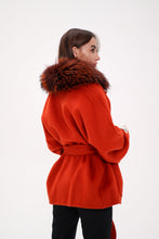 Load image into Gallery viewer, Saga®Furs Silver Fox Wool Alpaca Coat