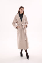 Load image into Gallery viewer, Marley Wraparound Wool Cashmere Coat in Nude