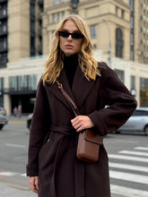 Load image into Gallery viewer, Emily Classic Wool Blend Overcoat in Rich Chocolate