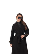 Load image into Gallery viewer, Madeline Cashmere Wool Blend Overcoat in Black