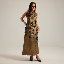 Load image into Gallery viewer, 🌸 Three-Dimensional Floral Sleeveless A-Line Dress