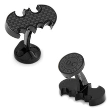 Load image into Gallery viewer, DC Batman Stainless Steel Carbon Fiber Cufflinks