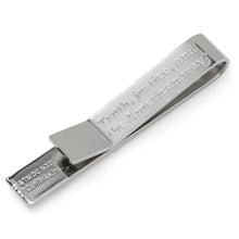 Load image into Gallery viewer, DC Superman Hidden Message Silver Tie Bar
