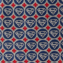 Load image into Gallery viewer, DC Superman Shield Motif Gray Men's Tie