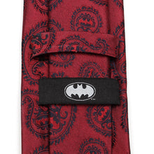 Load image into Gallery viewer, DC Batman Red Paisley Tie
