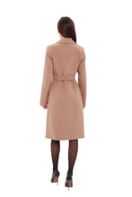 Load image into Gallery viewer, Geneva Classic Wraparound Wool Blend Overcoat in Camel