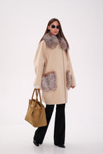 Load image into Gallery viewer, Saga®Furs Silver Fox Wool Alapca Coat
