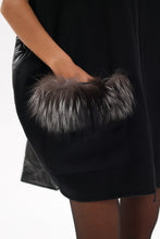 Load image into Gallery viewer, Saga®Furs Silver Fox Wool Alpaca Poncho Vest in Black