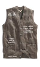 Load image into Gallery viewer, Men's Cashmere-Like Button Front Flat Knit Sweater Vest with front patch pockets