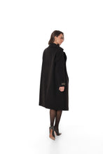 Load image into Gallery viewer, Zane Cashmere Wool Blend Overcoat in Black