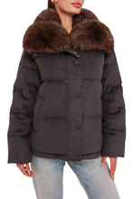 Load image into Gallery viewer, Elisa Genuine Polar Fox Fur Cashmere Effect Down Coat