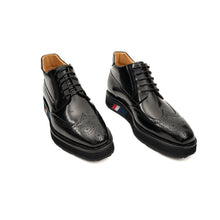 Load image into Gallery viewer, DIVINCH Black Patent Brogue Bootie