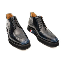Load image into Gallery viewer, DIVINCH Navy Patent Brogue Bootie