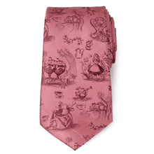 Load image into Gallery viewer, Disney Alice in Wonderland Dusty Red Men's Tie