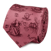 Load image into Gallery viewer, Disney Alice in Wonderland Dusty Red Men's Tie